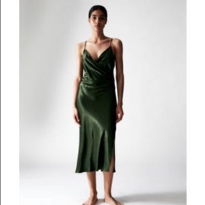 Zara Draped Lingerie Maxi Dress